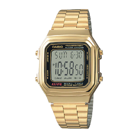 Đồng hồ CASIO A178WGA-1ADF Nữ 39.5 x 32.5mm, Pin ( Quartz) Thép không gỉ, mạ PVD