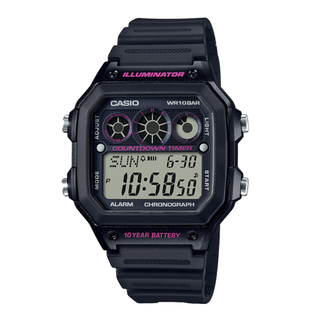 Đồng hồ CASIO AE-1300WH-1A2VDF Nam 45 x 42.1mm, Pin ( Quartz) Nhựa