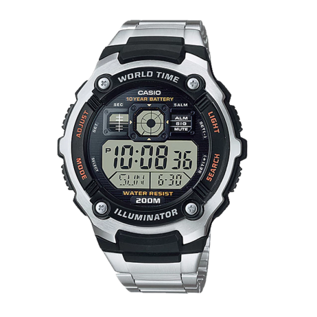 Đồng hồ CASIO AE-2000WD-1AVDF Nam 47.7mm, Pin ( Quartz) Thép không gỉ