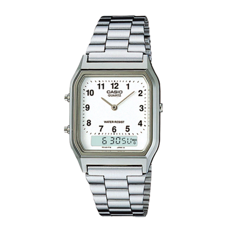 Đồng hồ CASIO AQ-230A-7BMQ Nam 38.8 x 29.8mm, Pin ( Quartz) Thép không gỉ