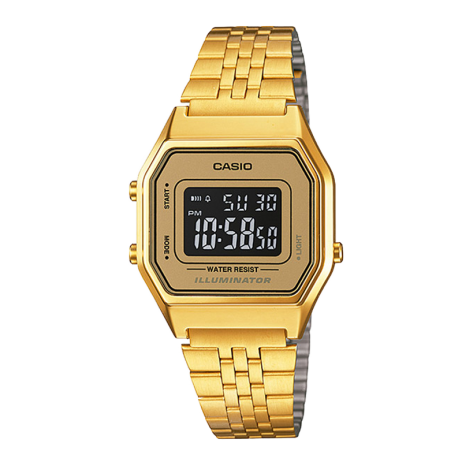 Đồng hồ CASIO LA680WGA-9BDF Nữ 30.3 x 24.6mm, Pin ( Quartz) Thép không gỉ, mạ PVD