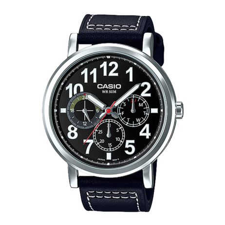 Đồng hồ CASIO MTP-E309L-1AVDF Nam 45mm, Pin ( Quartz) Dây da
