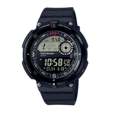 Đồng hồ CASIO SGW-600H-1BDR Nam 45mm, Pin ( Quartz) Nhựa