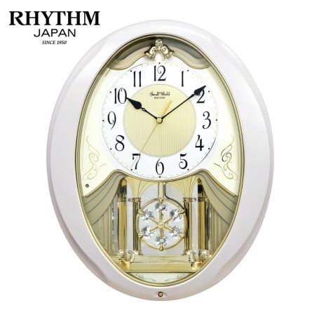 Đồng hồ Cuckoo Rhythm 4MJ423SR06, Kt 31.0 x 49.5 x 15.7cm, 1.8kg. Vỏ gỗ.  Dùng Pin - ĐỒNG VIỆT